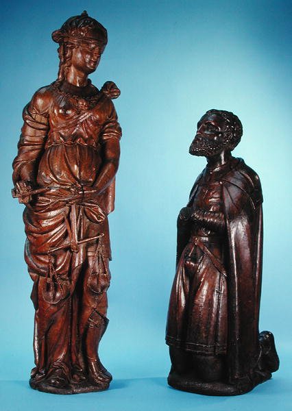 Jehan de Bove要求正义的怜悯（木头） 作者 佛兰芒学校