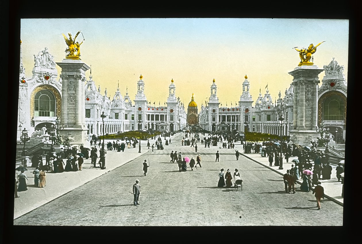 巴黎博览会：Pont Alexandre III，1900年（灯笼幻灯片） 作者 法国摄影师