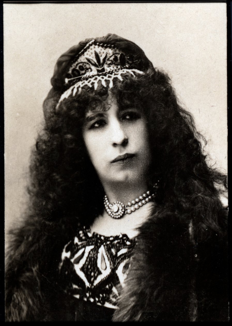 法国女演员Aimee Tessandier（1851-1923）的肖像。 作者 法国摄影师