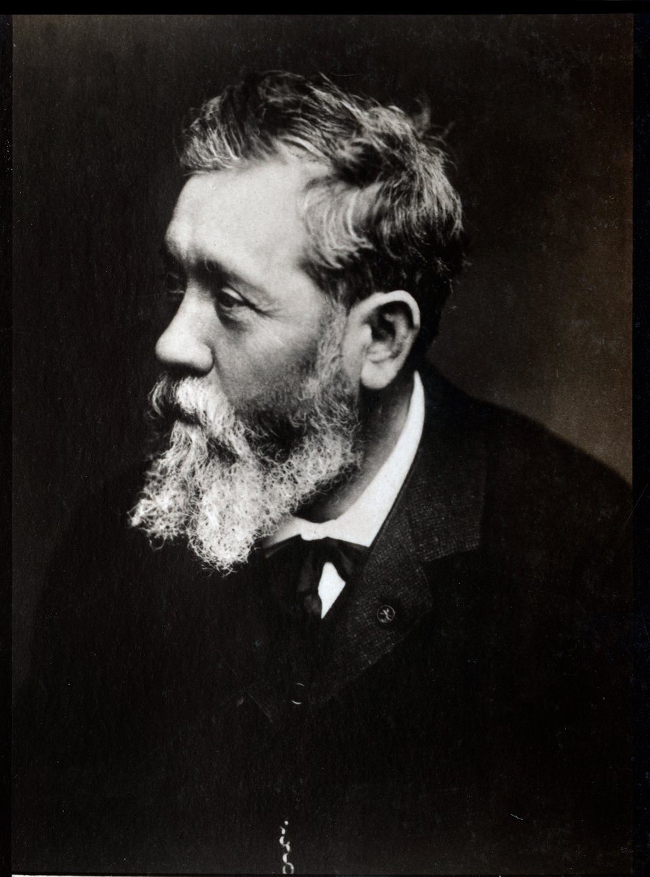 Antoine Vollon（1833-1900）的肖像，法国画家。 作者 法国摄影师