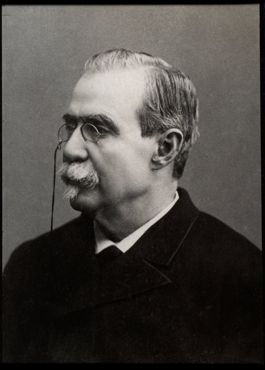 Antonio Canovas del Castillo（1828-1897），西班牙政治家和历史学家的肖像。 作者 法国摄影师