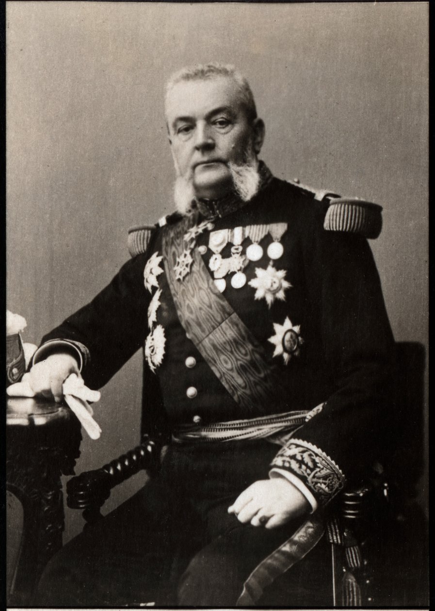Armand Besnard（1833-1903）的肖像，法国海军上将。 作者 法国摄影师