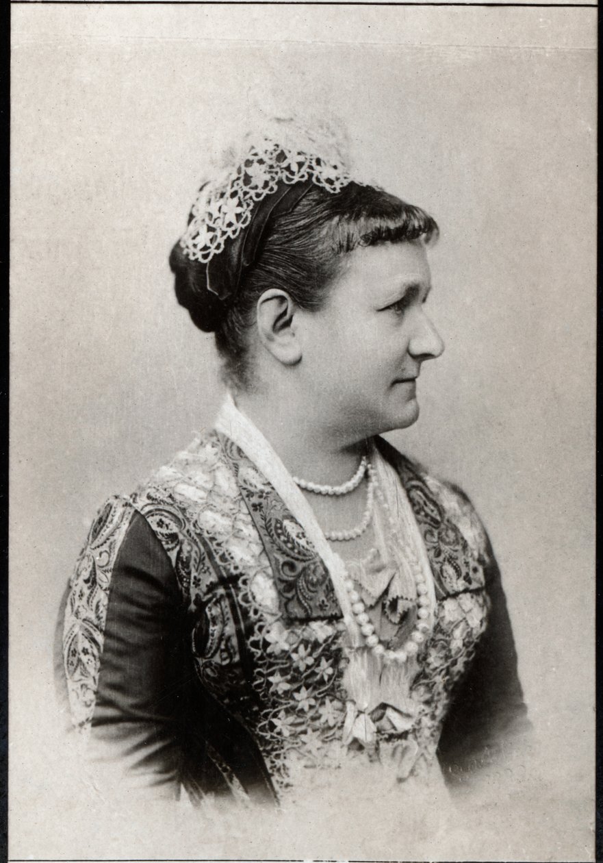瓦萨（1833-1907）卡罗拉的肖像，萨克森女王。 作者 法国摄影师