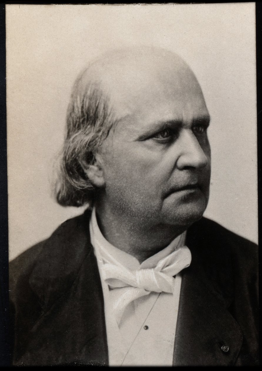 法国诗人Lisle（de lIsle）（1818-1894）的Charles Marie Leconte的肖像。 作者 法国摄影师