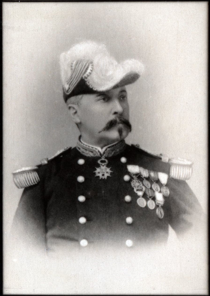 Edouard Ferdinand Jamont（1831-1918）的肖像，法国将军。 作者 法国摄影师