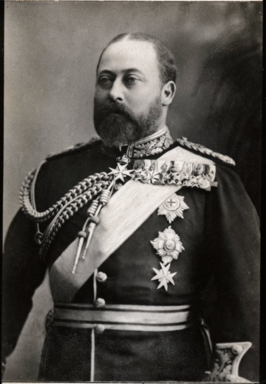 英国爱德华七世的肖像（1841-1910）。 作者 法国摄影师