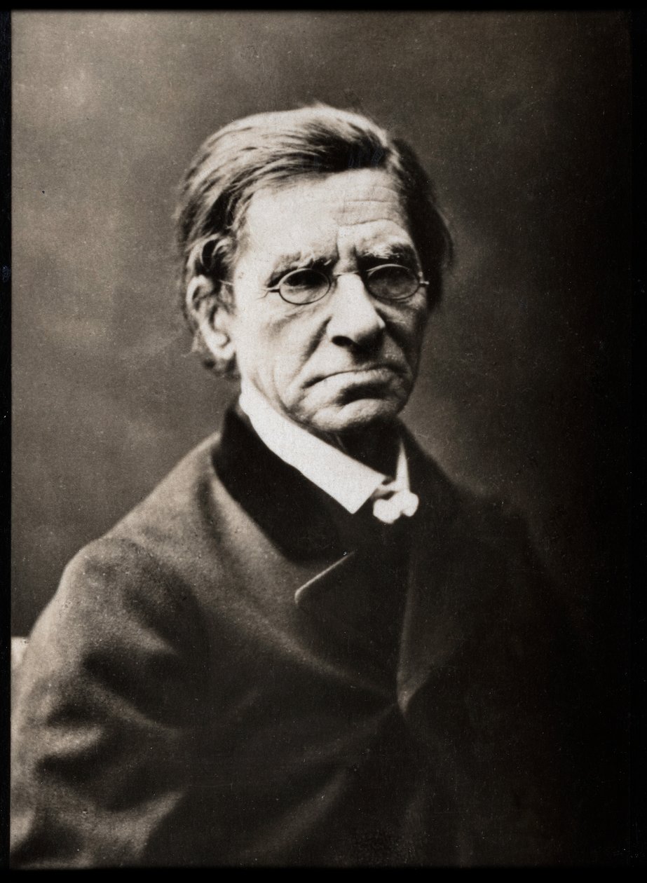 Emile Littre（1801-1881）的肖像，法国词典编纂者和哲学家。 作者 法国摄影师