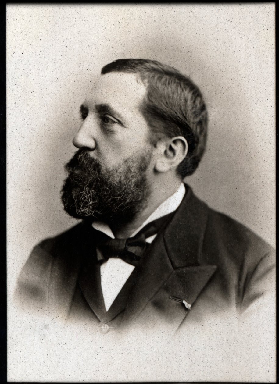 Emile Pessard（1843-1917）的肖像，法国作曲家。 作者 法国摄影师