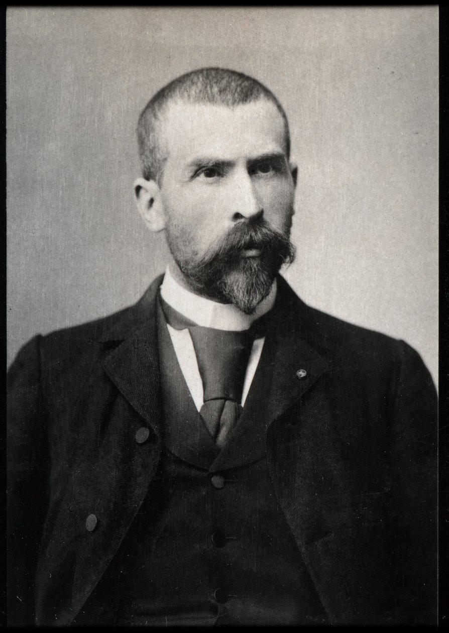 Emile Roux（Docteur Roux）（1853-1933）的肖像，法国医生，细菌学家和免疫学家。 作者 法国摄影师