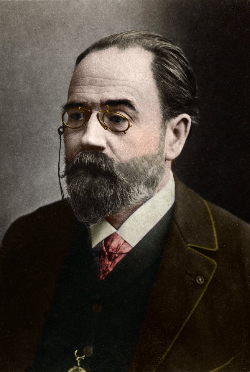 Emile Zola（1840-1902）法国作家的肖像。 作者 法国摄影师