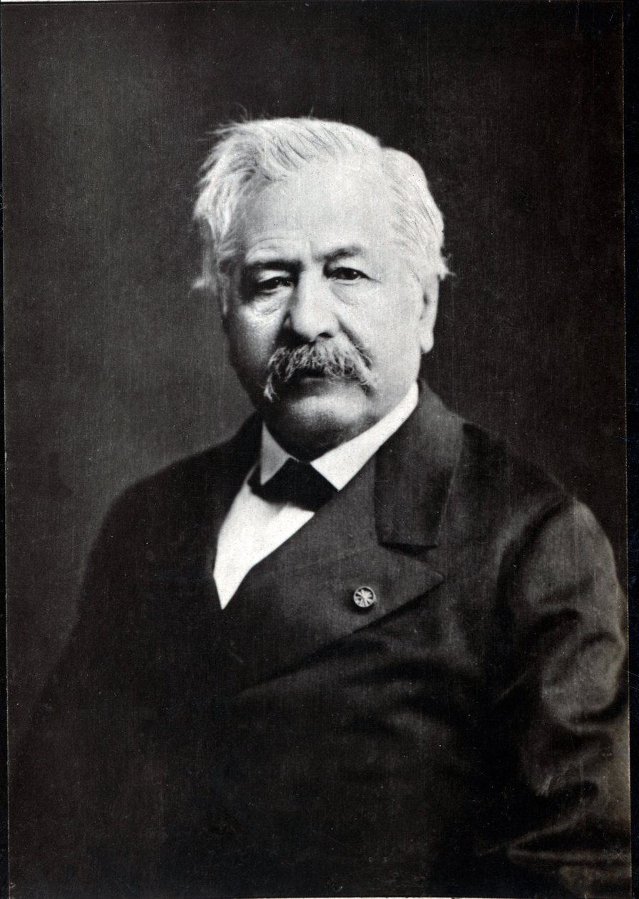 Ferdinand Marie de Lesseps（1805-1894）的肖像，法国外交官和苏伊士运河的开发商。 作者 法国摄影师