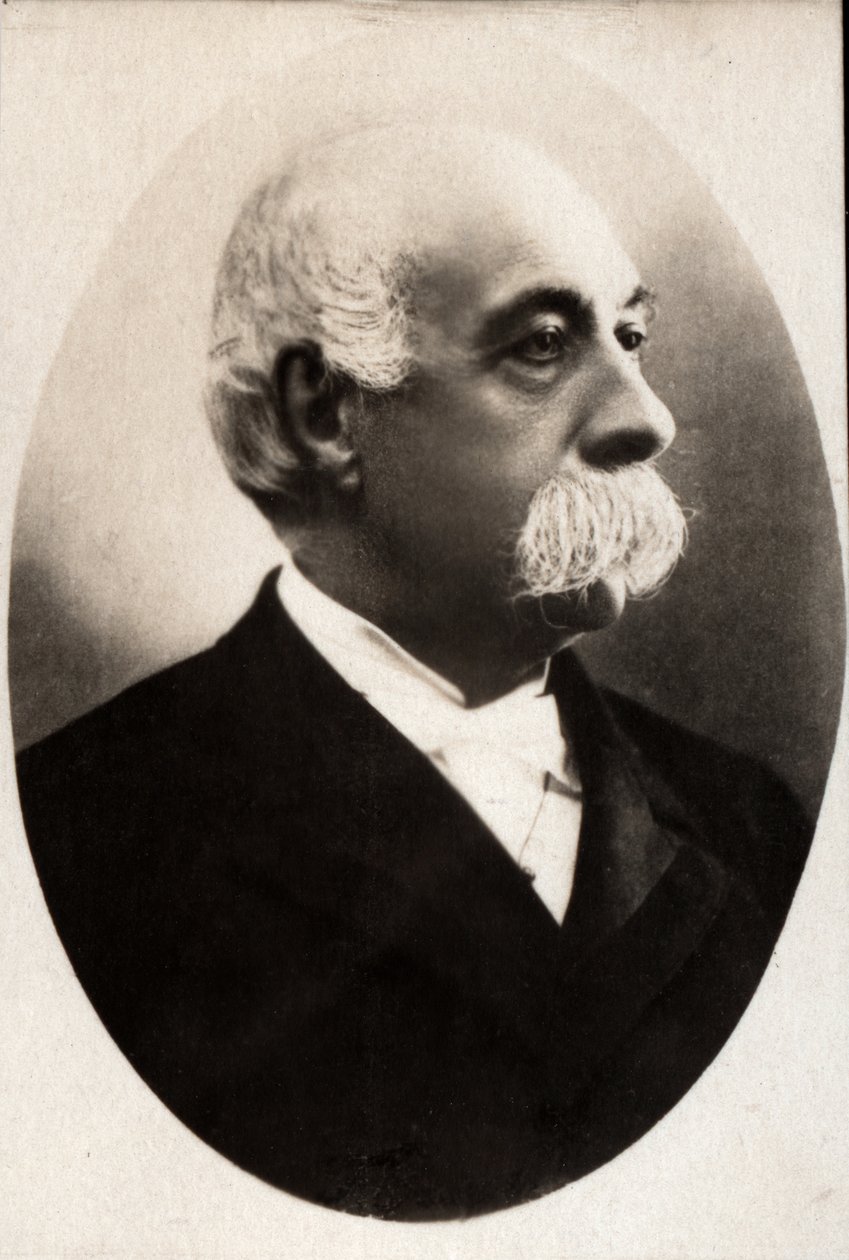 Francesco Crispi（1819-1901），意大利政治家的肖像。 作者 法国摄影师