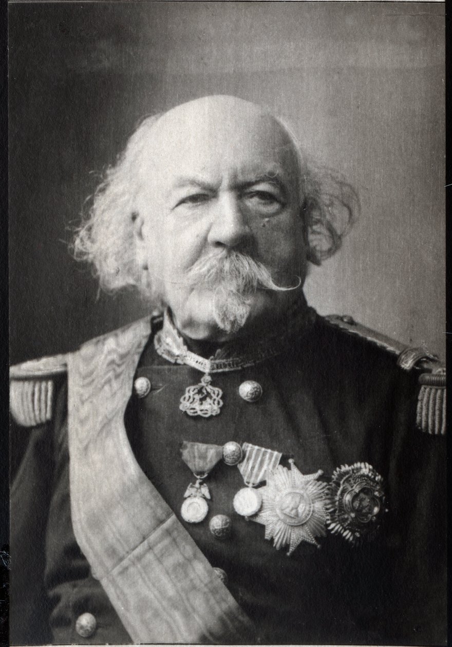 Francois Marcellin的肖像Canrobert（1809-1895）的某些人，法国元帅。 作者 法国摄影师