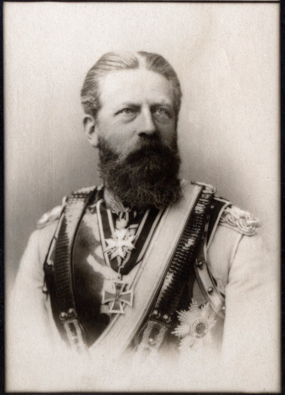 弗雷德里克三世（Friedrich von Hohenzollern）（1831-1888），德国皇帝的肖像。 作者 法国摄影师