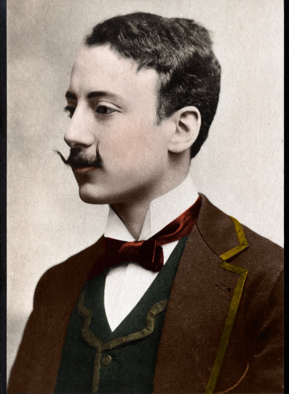 Gabriele dAnnunzio（1863-1938）的肖像，意大利作家。 作者 法国摄影师