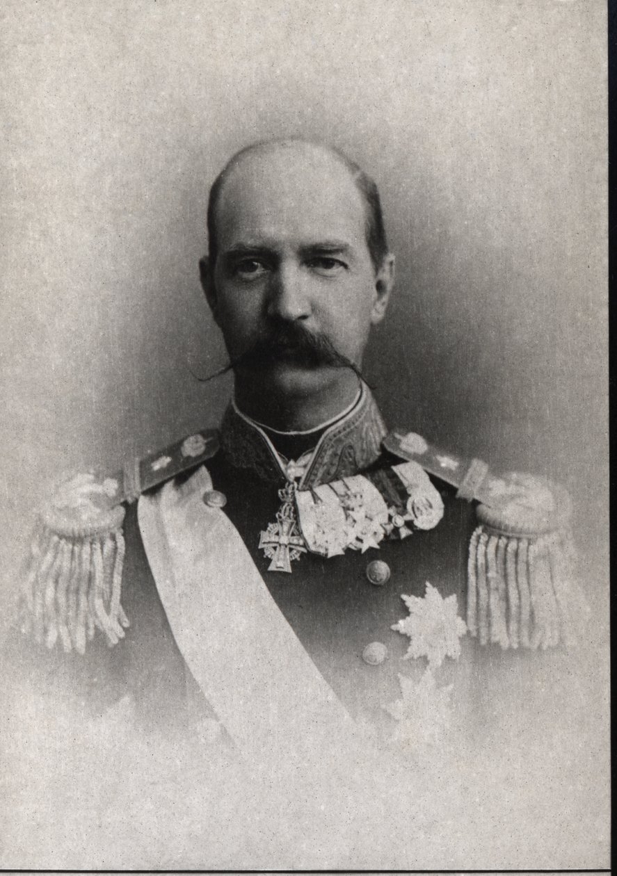 希腊国王乔治一世（1845-1913），希腊国王的肖像。 作者 法国摄影师