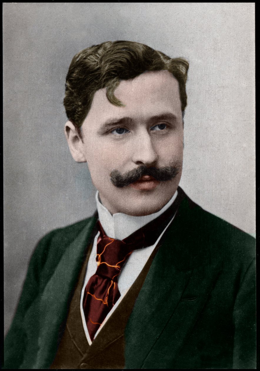 Georges Feydeau（1862-1921）法国剧作家的肖像。 作者 法国摄影师