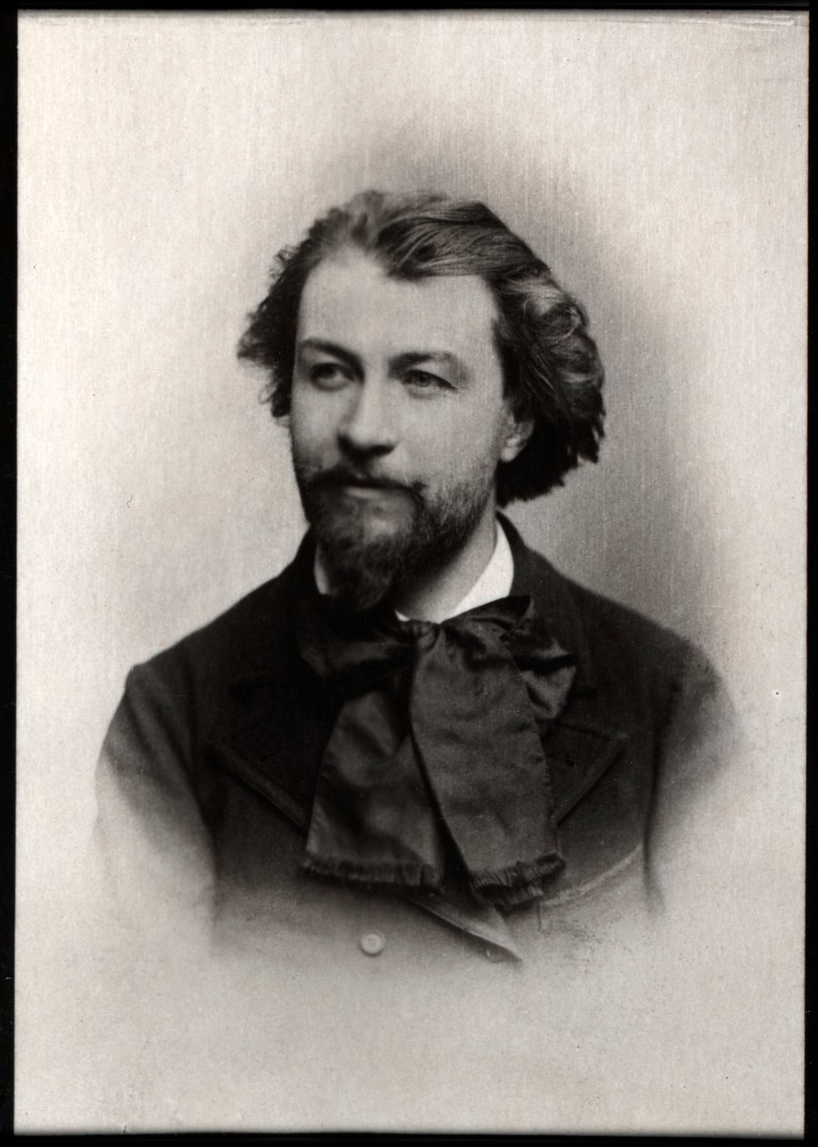 古斯塔夫Charpentier（1860-1956）的肖像，法国作曲家。 作者 法国摄影师