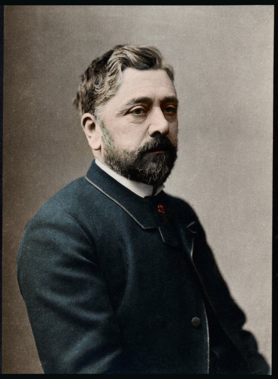 古斯塔夫·埃菲尔（1832-1923）的肖像，法国工程师。 作者 法国摄影师