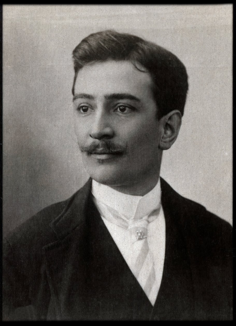 Hugues Le Roux（1860-1925）的肖像，法国记者和政治家。 作者 法国摄影师