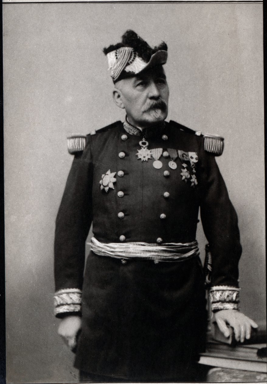 Jacques Charles Duchesne（1837-1918）的肖像，法国将军。 作者 法国摄影师