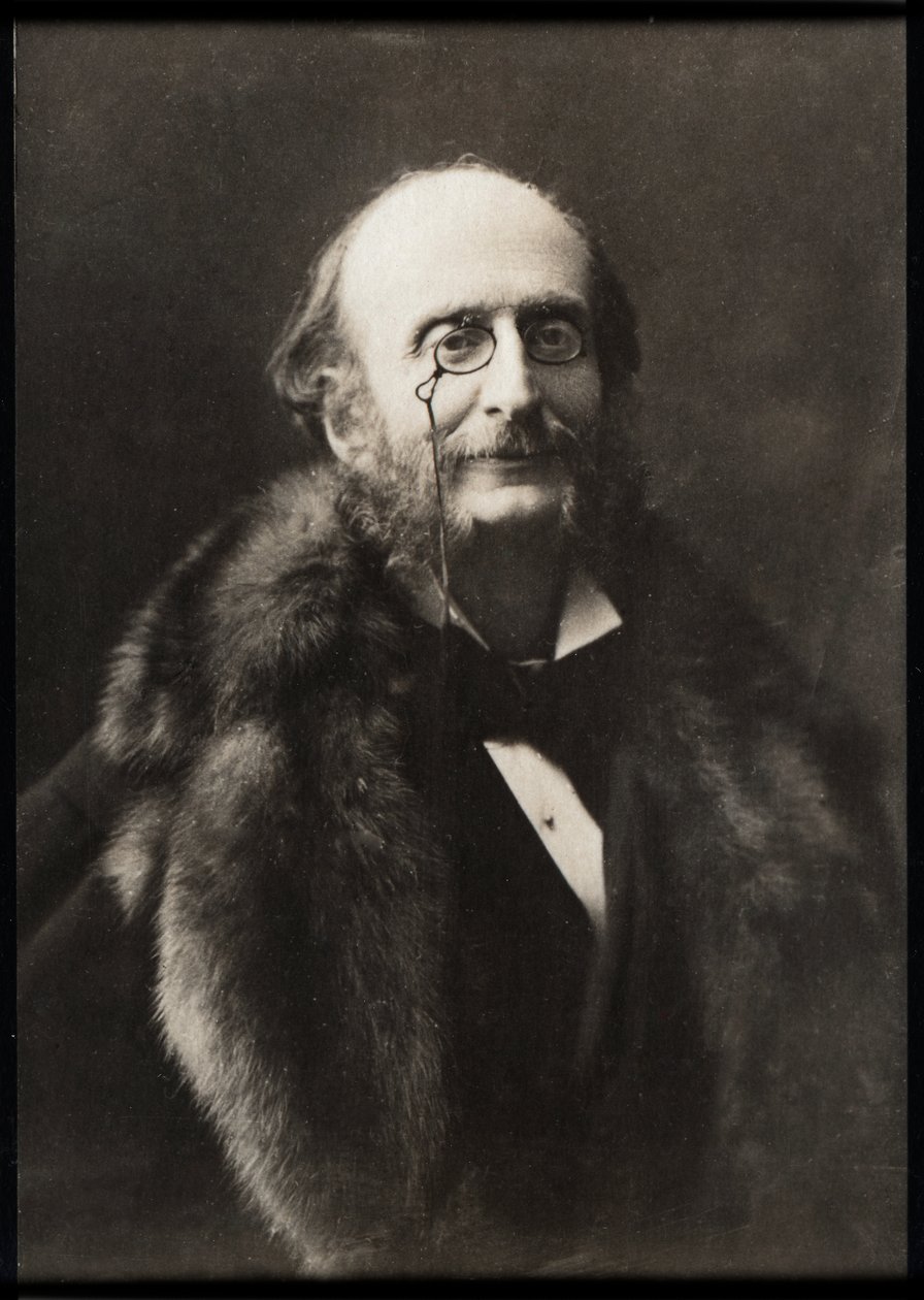 Jacques Offenbach（1819-1880）的肖像，法国作曲家和大提琴手。 作者 法国摄影师