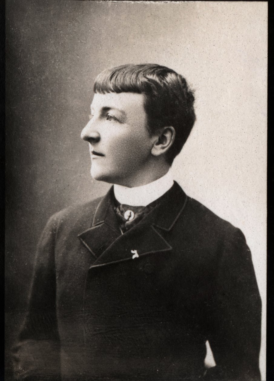 Jane Henriette Magre（1851-1916）的肖像，法国考古学家和作家。 作者 法国摄影师