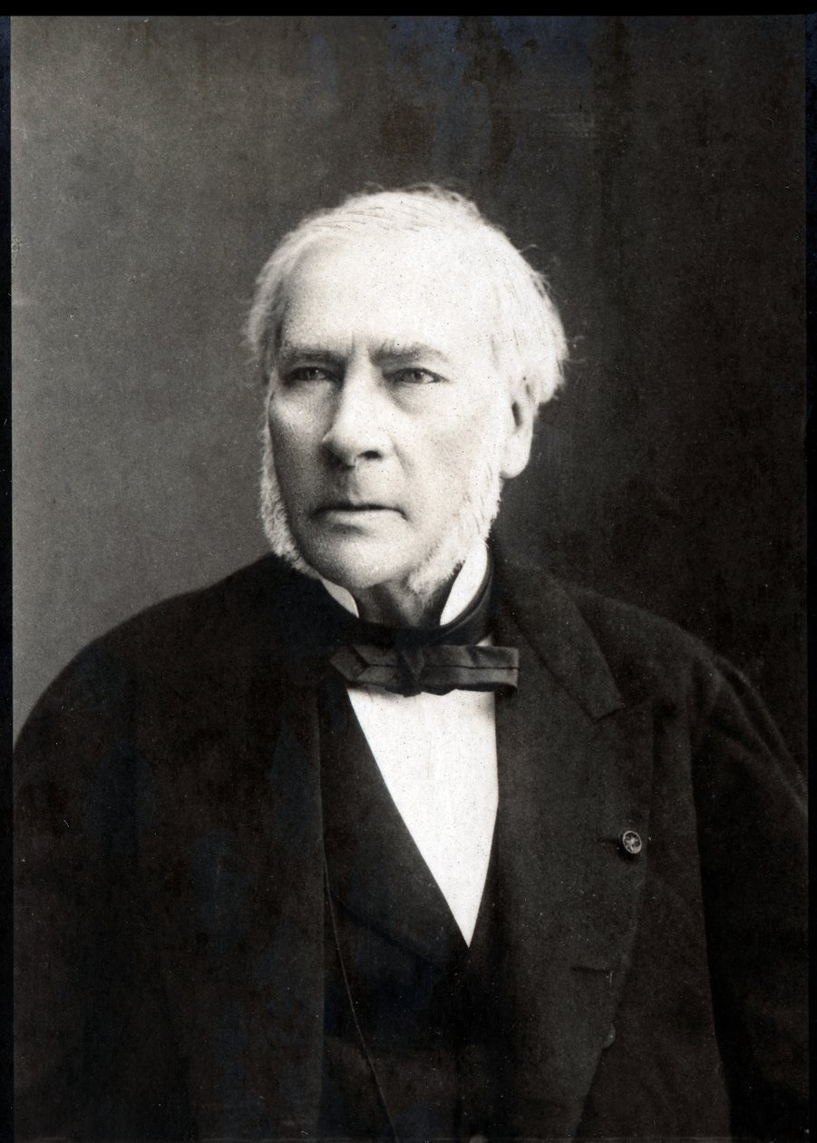 Jean Baptiste Joseph Dieudonne Boussingault（1802-1887）的肖像，法国化学家。 作者 法国摄影师