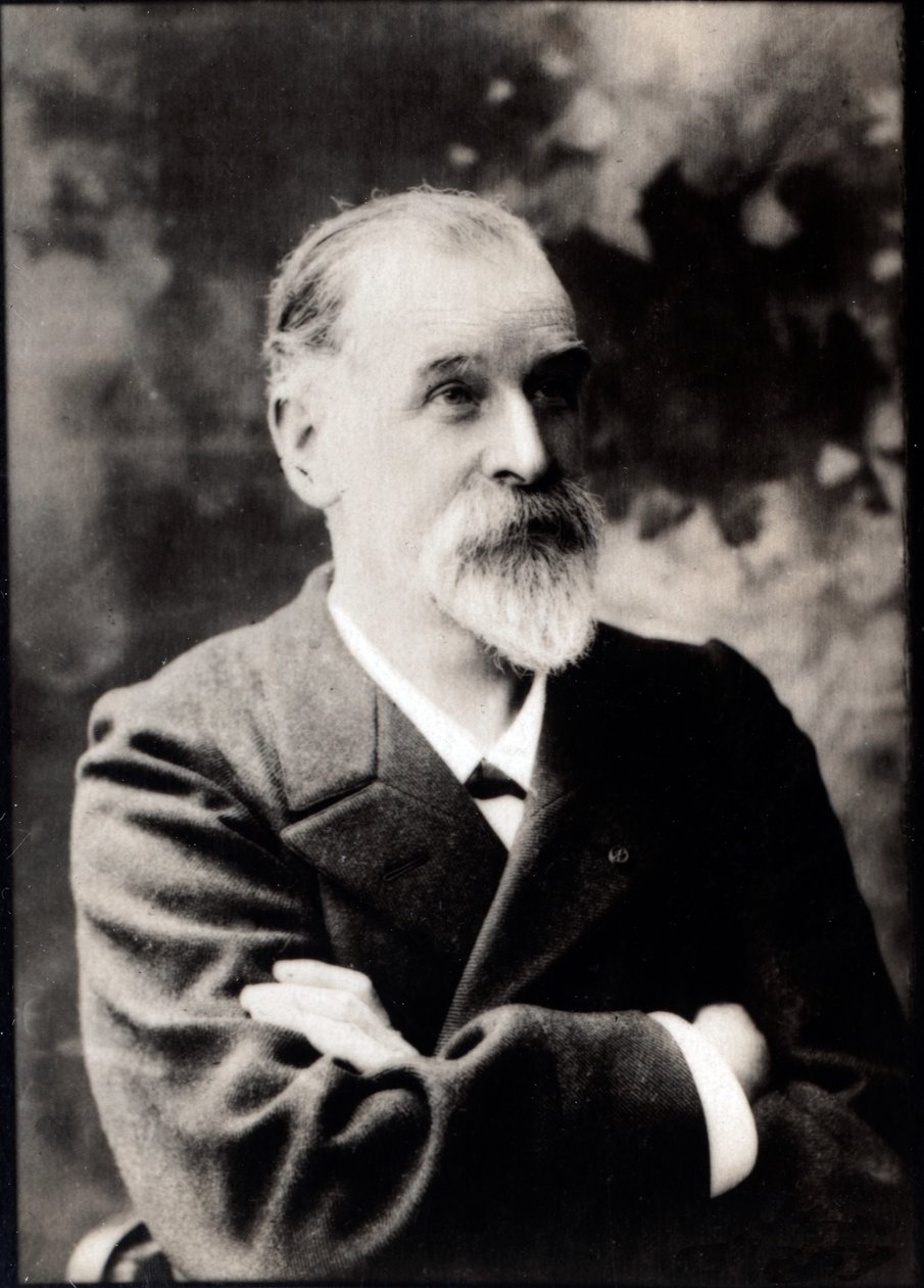 Just Lucas Championniere（1843-1913），法国外科医生的肖像。 作者 法国摄影师