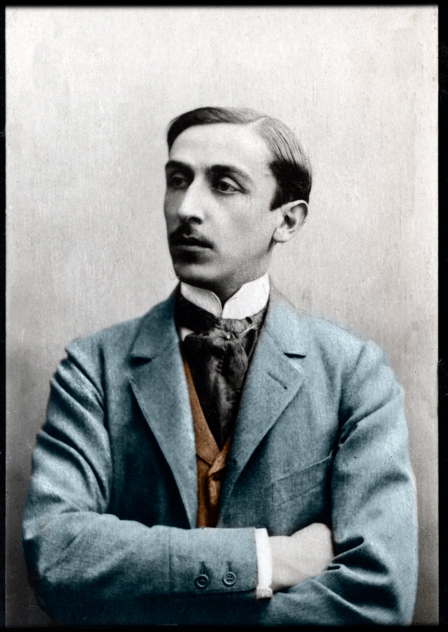 Maurice Barres（1862-1923）的肖像，法国小说家，记者和社会主义政治家。 作者 法国摄影师