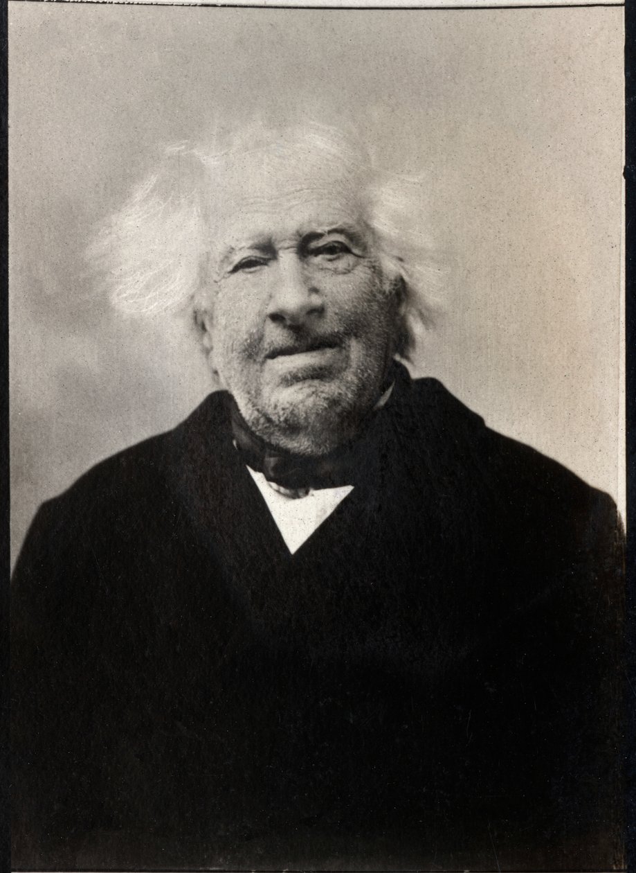 法国化学家Michel Eugene Chevreul（1786-1889）的肖像。 作者 法国摄影师