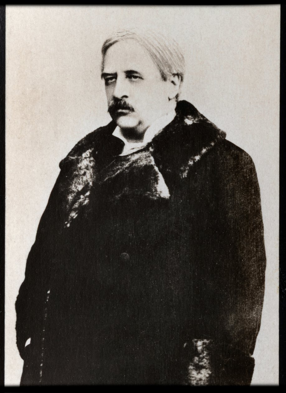 Nils Adolf Erik Nordenskjold（1832-1901）的肖像，芬兰瑞典血统的北极探险家。 作者 法国摄影师