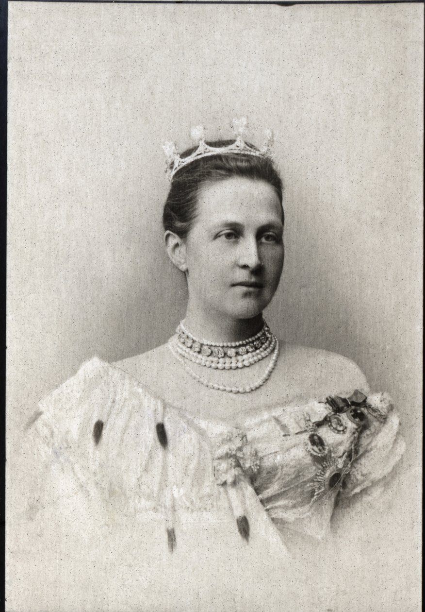 俄罗斯的奥尔加Konstantinovna（1851-1926），希腊女王的画像。 作者 法国摄影师