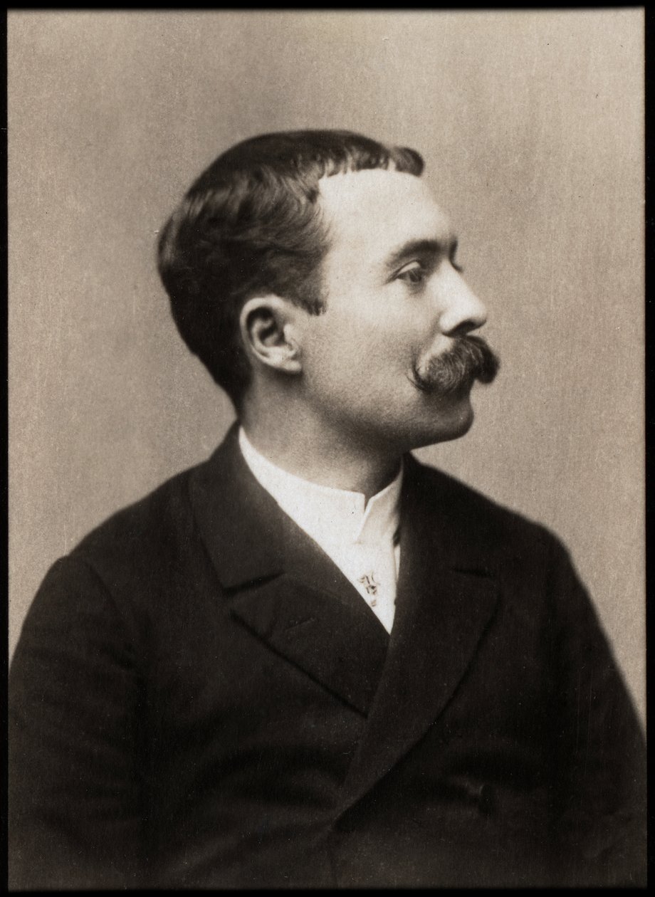 Oscar Metenier（1859-1913）的肖像，法国剧作家和小说家。 作者 法国摄影师