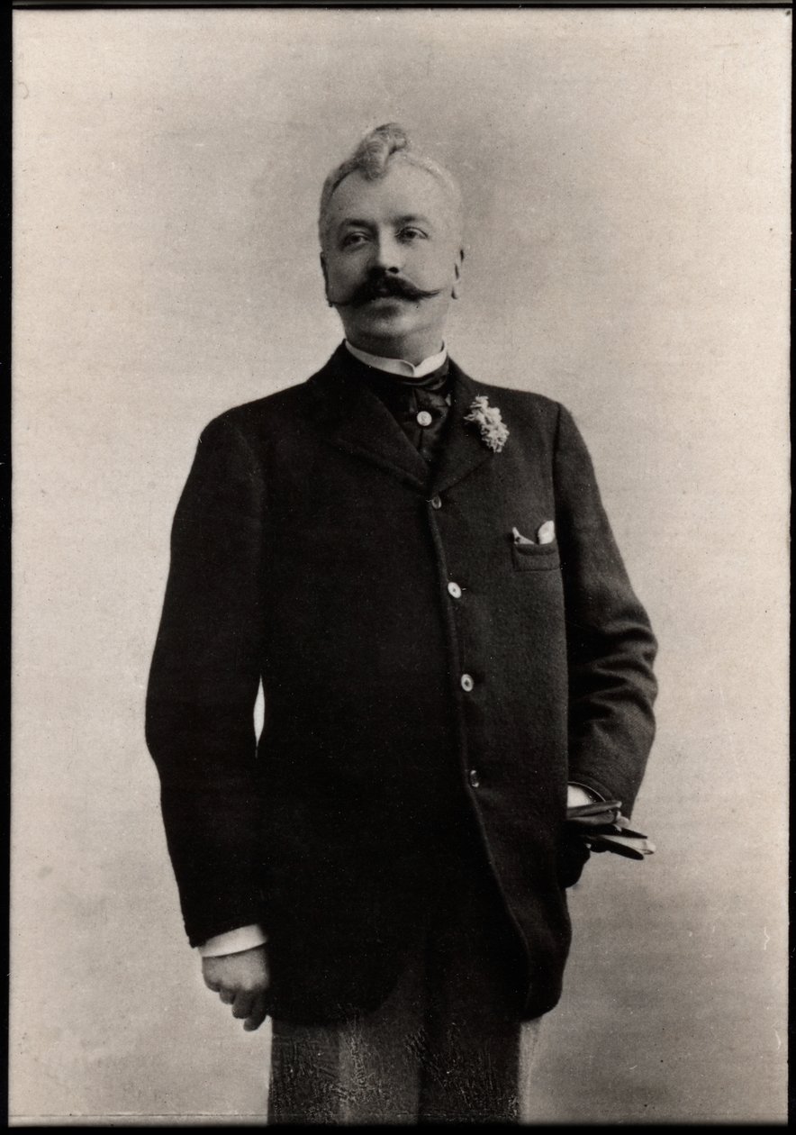 法国作家Rene Maizeroy（1856-1918）的肖像。 作者 法国摄影师