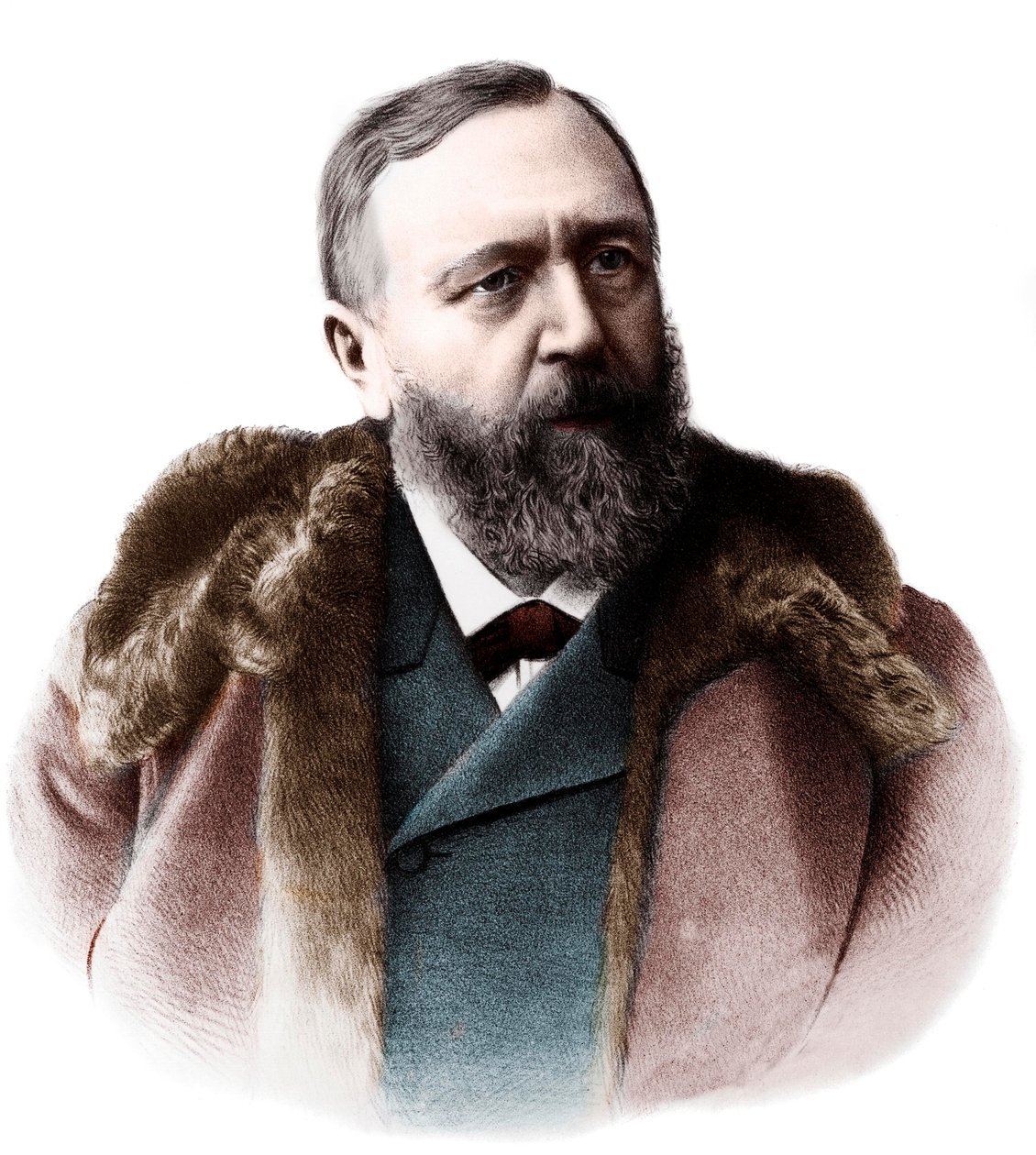 Richard von Krafft Ebing（1840-1902）的肖像，德国神经精神病学家。 作者 法国摄影师