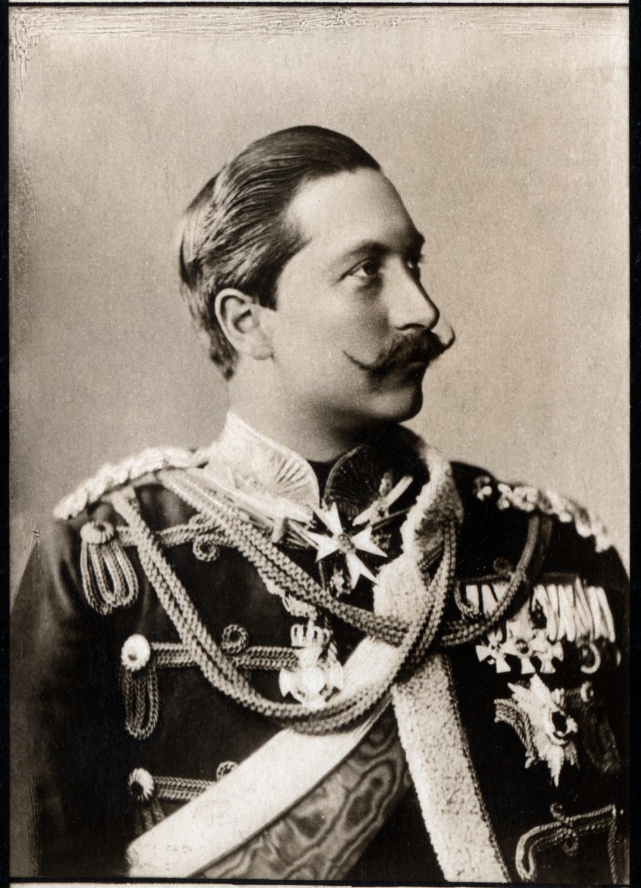 威廉二世（1859-1941），德国皇帝的肖像。 作者 法国摄影师