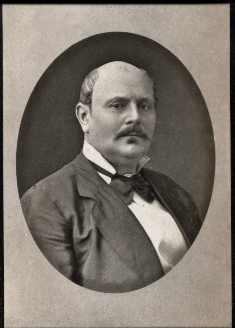 法国作家Xavier de Montepin（1823-1902）的肖像。 作者 法国摄影师