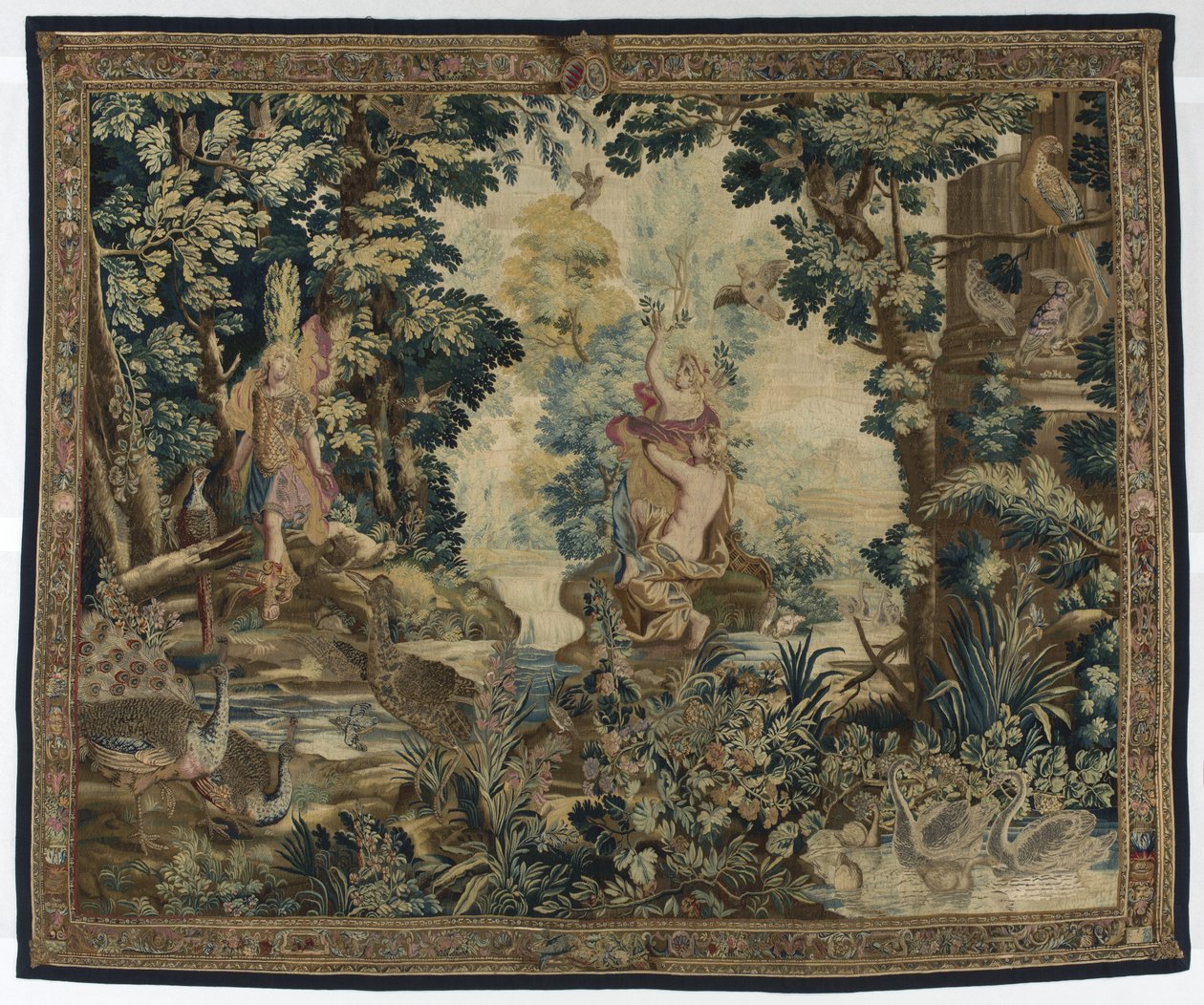 Apollo和Daphne，Beauvais Manufactory（羊毛，丝绸和银线） 作者 法语学校