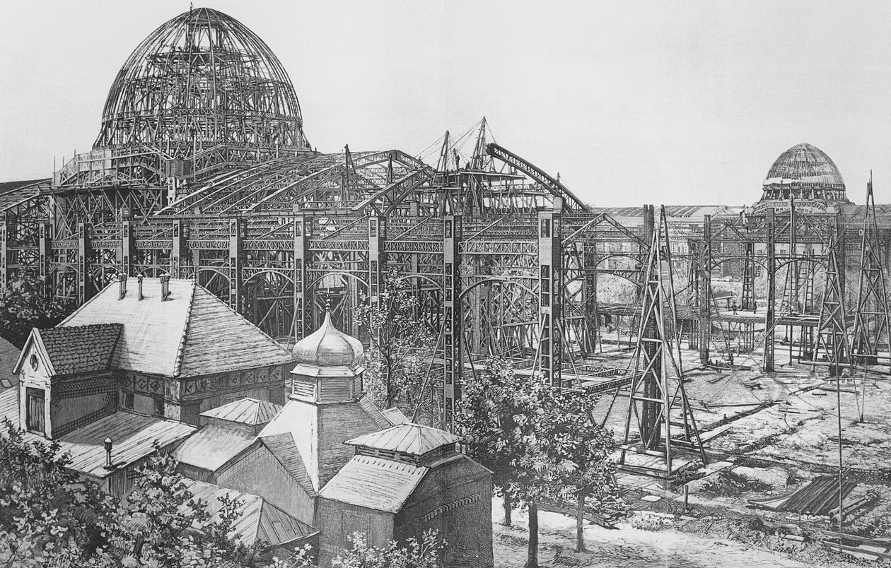 为1889年世界博览会建设美术宫和自由派 作者 法语学校