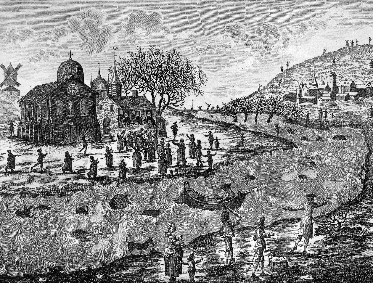1784年12月在法国发生洪水 作者 法语学校