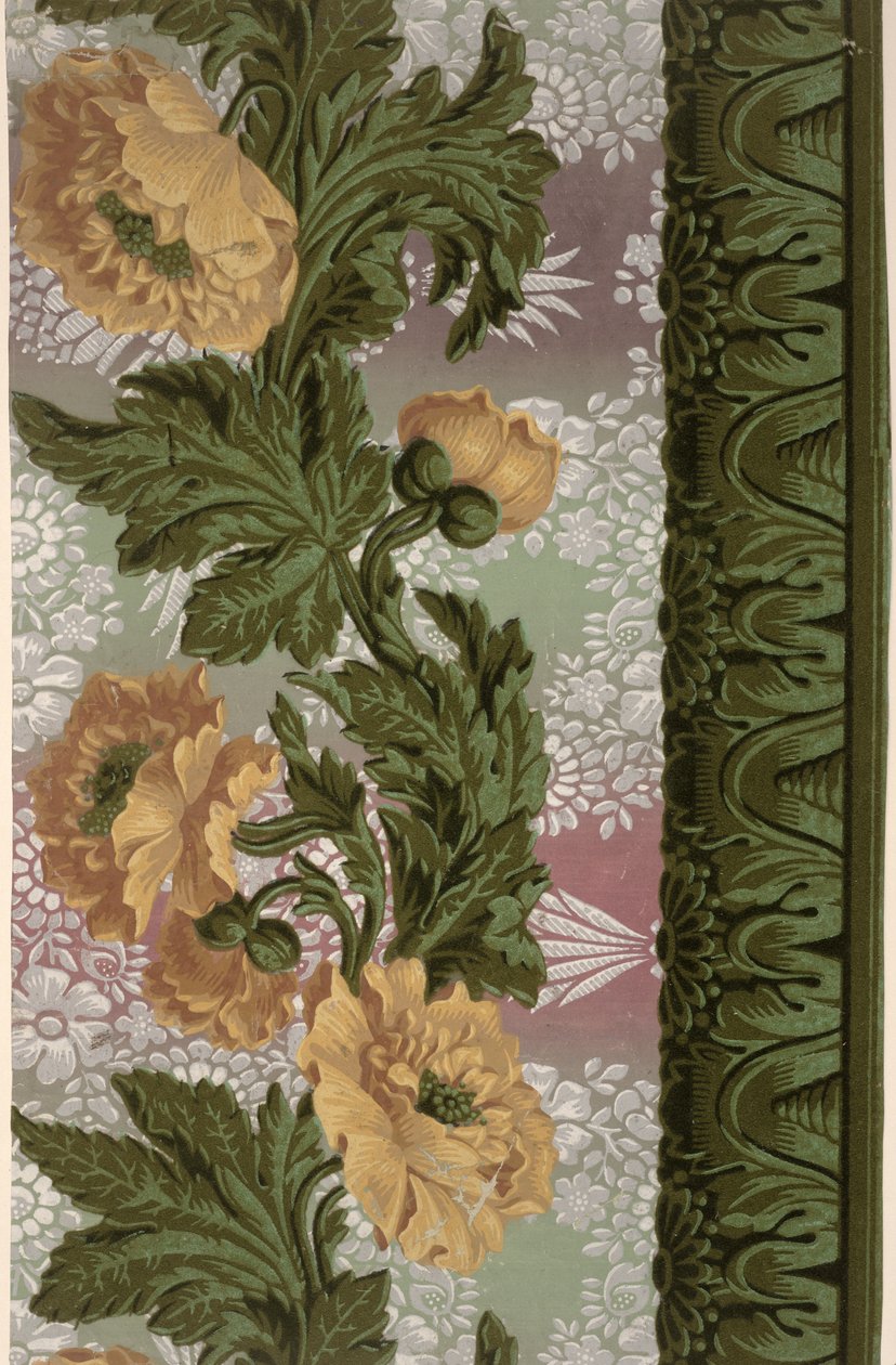 花边框，壁纸设计，巴黎，182526，由Dufour et Leroy制造， 作者 法语学校
