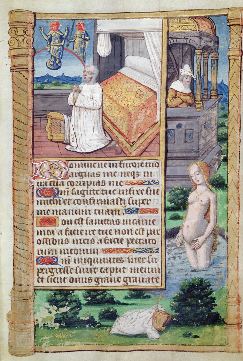 Fol.51r David和Bathsheba，来自罗马的使用时间 作者 法语学校