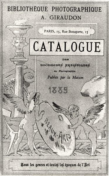 1889年Bibliotheque Photographie Giraudon出版的“摄影艺术文献目录”封面 作者 法语学校