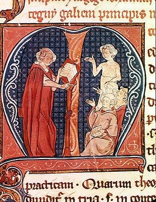 1003 f.1女士讲座，来自Oeuvres de Galien的Claudius Galenus（c.130-c.201） 作者 法语学校