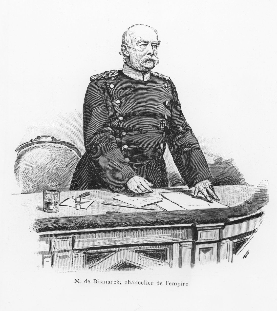 奥托·冯·俾斯麦，1889年德国国会大厦论坛上的帝国总理 作者 法语学校