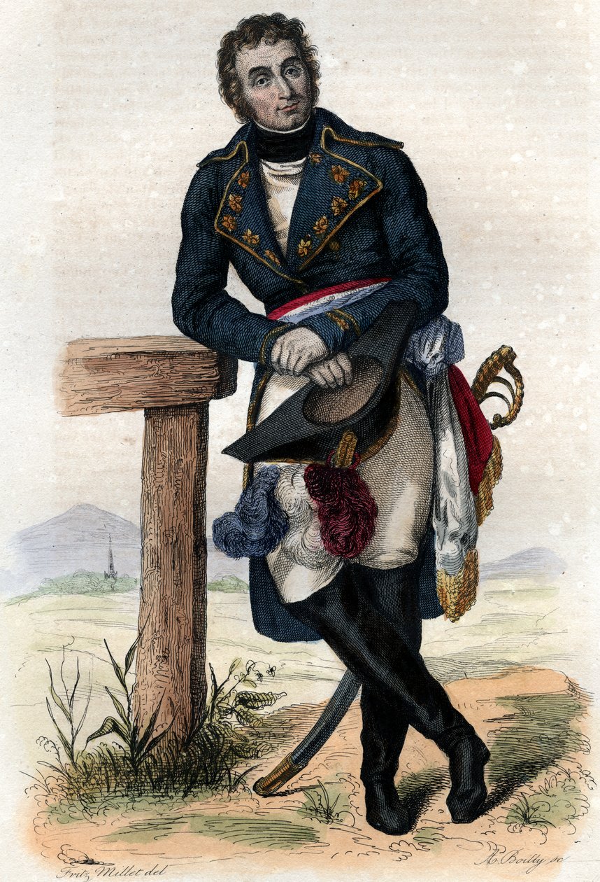 安德烈马塞纳（1758-1817），第一德斯里沃利，第一王子德斯林，法国军事指挥官的肖像。 作者 法语学校