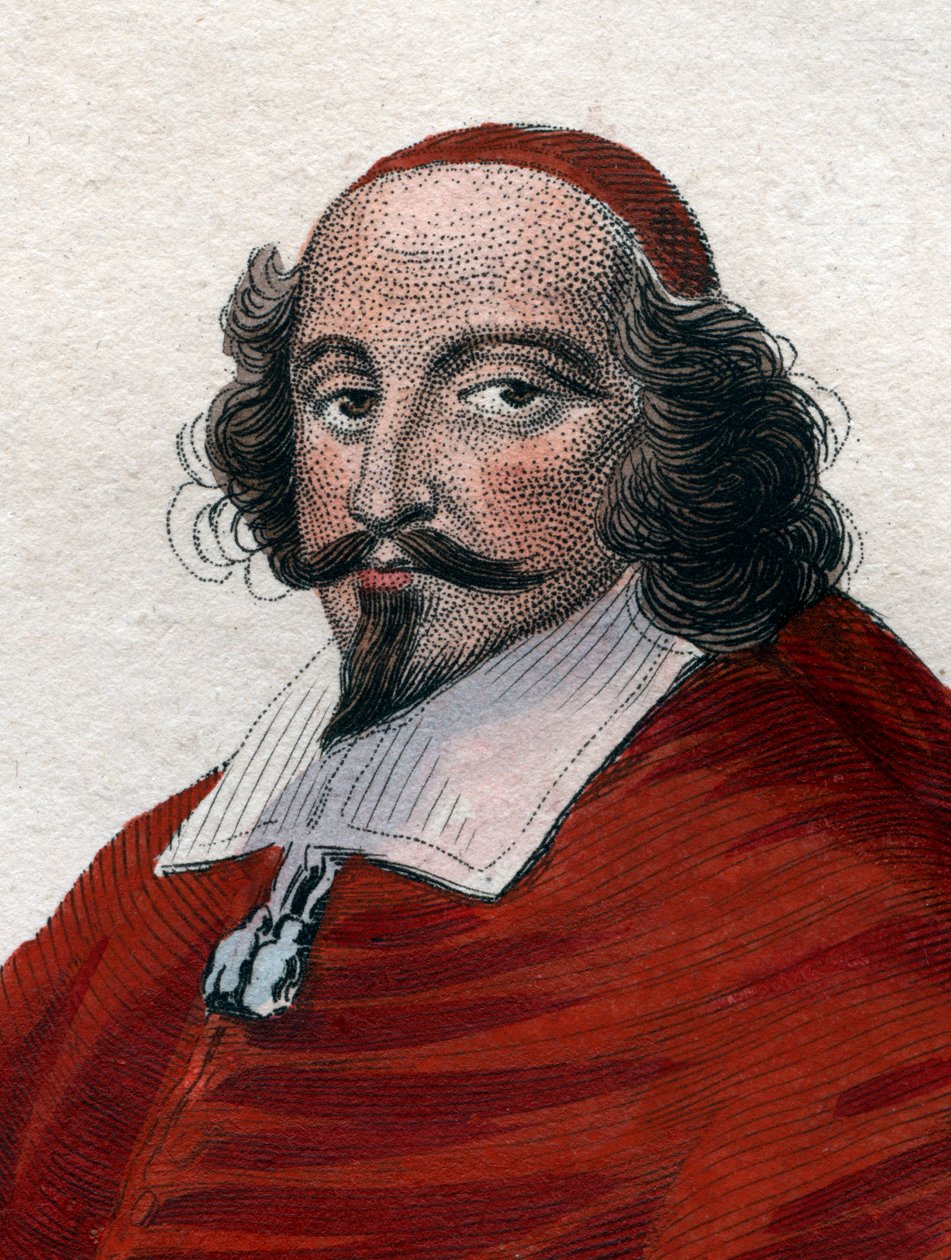 Jules Mazarin（1602-1661），法国意大利红衣主教，外交官和政治家的肖像。 作者 法语学校