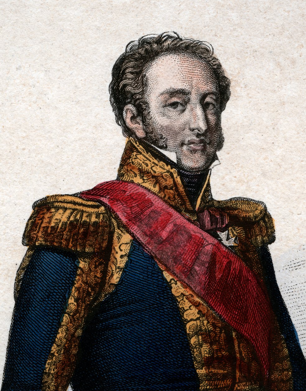 Louis Gabriel Suchet（1770-1826），第一个Duc dAlbufera和法国元帅的肖像。 作者 法语学校