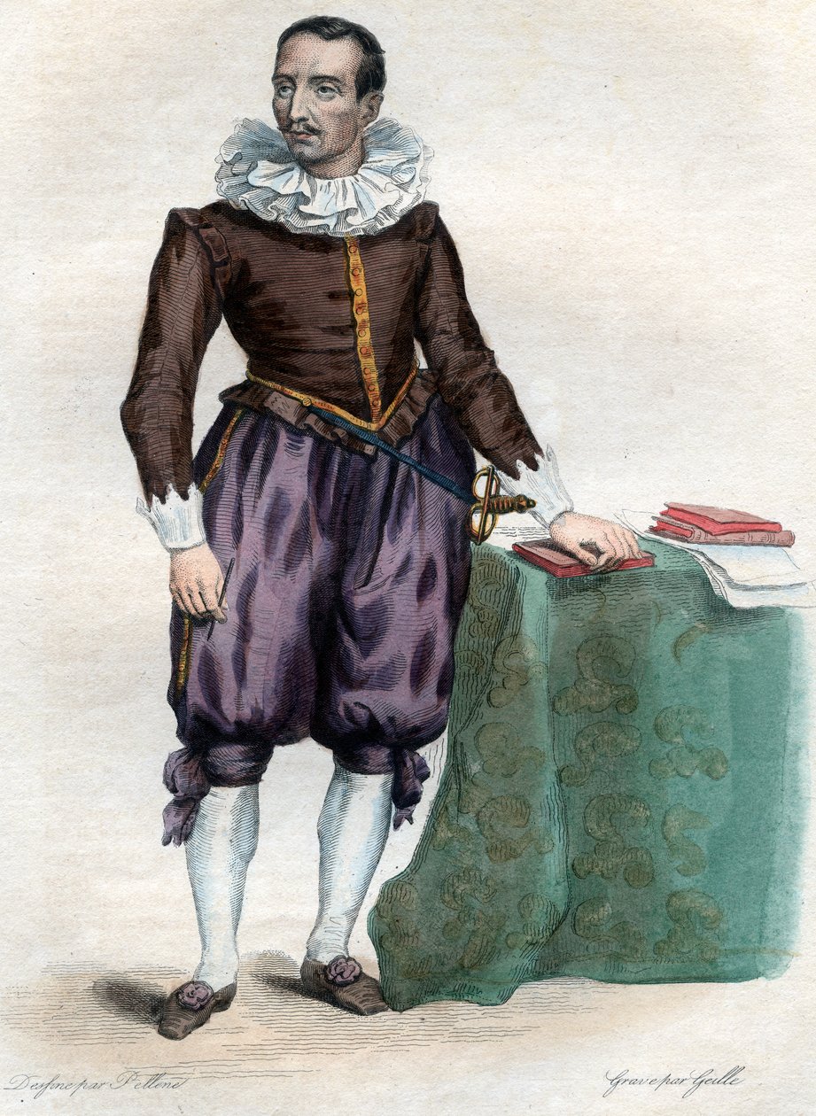 Pierre de Bourdeille的肖像，Brantome（1535-1614）的领主（和abbe），法国历史学家，士兵和传记作者。 作者 法语学校